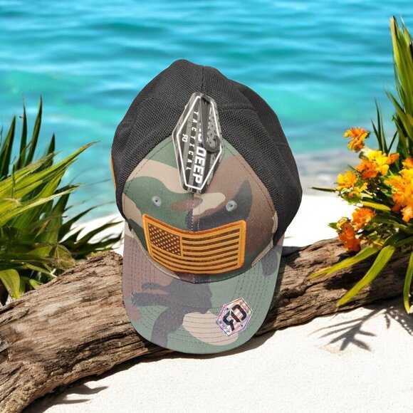 NWT - CAMO BASEBALL CAP - Runs Deep Tactical USA Adjustable - One Size - Picture 7 of 7